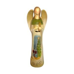 TII Collection Inspirational Angel, Hope, Wood Painted Angel Vintage